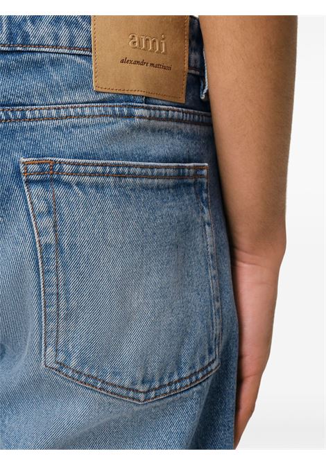 Jeans a gamba dritta in blu Ami paris - uomo AMI PARIS | HTR001DE0046480